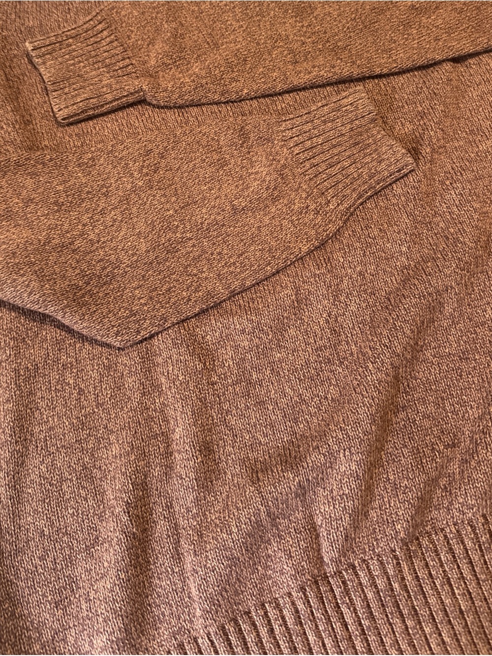 Geoffrey Beene 💯 cotton Men's Brown Crewneck Sweater - Picture 4 of 5